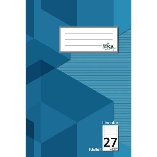 Schulheft A4 - Lineatur 27 - liniert mit Doppelrand - 16 Blatt von Mica College