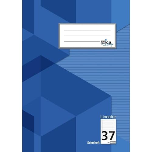 Schulheft A4 - Lineatur 37 - liniert mit Doppelrand - 16 Blatt von Mica College