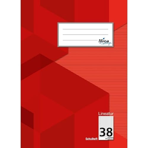 Schulheft A4 - Lineatur 38 - kariert mit Doppelrand - 16 Blatt von Mica College