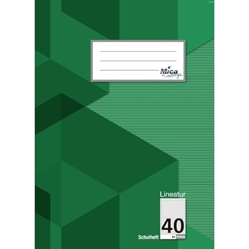 Schulheft A4 - Lineatur 40 - kariert mit umlaufendem Rand - 16 Blatt von Mica College