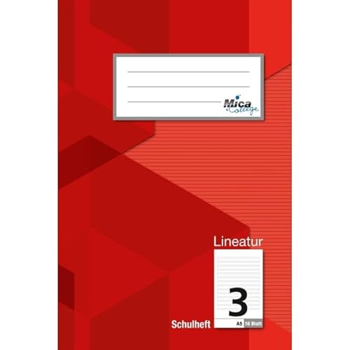Schulheft A5 - Lineatur 3 - liniert - 16 Blatt von Mica College