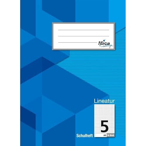 Schulheft A5 - Lineatur 5 - kariert - 16 Blatt von Mica College