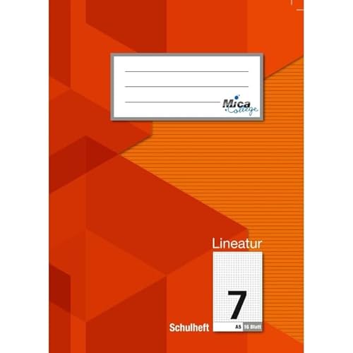 Schulheft A5 - Lineatur 7 - kariert - 16 Blatt von Mica College