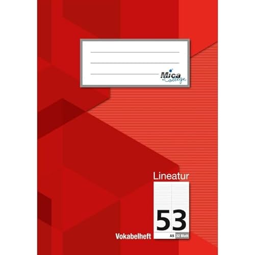 Vokabelheft A5 - Lineatur 53-2 Spalten - 32 Blatt Vokabelheft A5 - Lineatur 53-2 Spalten - 32 Blatt von Mica College