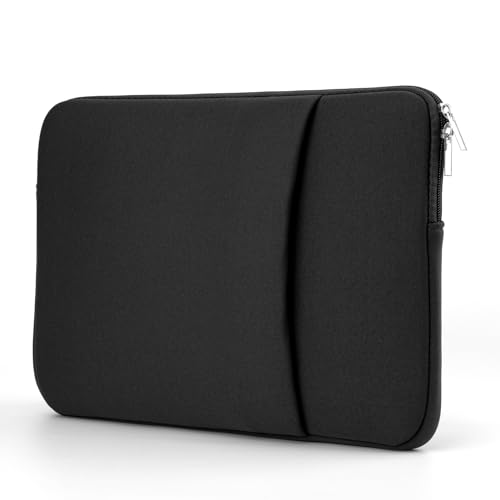 MicaYoung 13 Zoll Laptop Hülle Tasche Schutzhülle Kompatibel mit MacBook Pro 13" M2 2022/M1 A2338 A2251 A2289 A2159 A1989 A1708/MacBook Air 13" M2 A2681/M1 A1932 A2179 A2337, Schwarz von MicaYoung