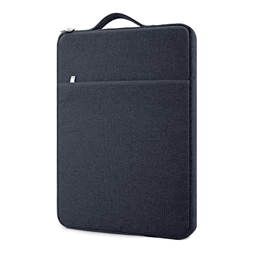 MicaYoung 15,6 Zoll Laptophülle Sleeve Tasche Case Kompatibel mit 15.6" Notebook Chromebook, Wasserdicht Stoßfeste Slim Notebooktasche mit Griff, Navy Blau von MicaYoung