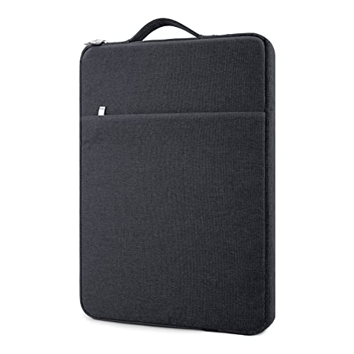 MicaYoung 15,6 Zoll Laptophülle Sleeve Tasche Case Kompatibel mit 15.6" Notebook Chromebook, Wasserdicht Stoßfeste Slim Notebooktasche mit Griff, Schwarz von MicaYoung