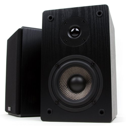 Micca MB42 Regallautsprecher für Heimkino-Surround-Sound, Stereo und Passive Nahfeldmonitore, 2-Wege (Schwarz, Paar) von Micca