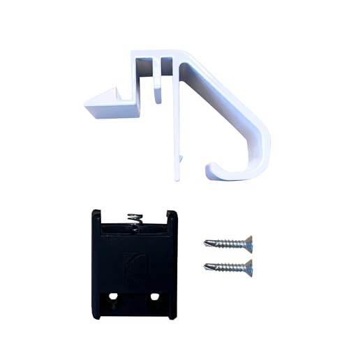 MICEL - 68376 - Europäischer Türklopfen für Fenster und Türen, Profil 40/20, Verschluss aus Aluminium, weißes Finish, 47 x 65 x 35 mm von Micel
