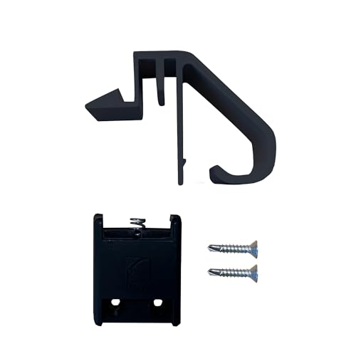 MICEL - 68377 - Europäischer Türklopfen für Fenster und Türen, Profil 40/20, Verschluss aus Aluminium, schwarzes Finish, 47 x 65 x 35 mm von Micel