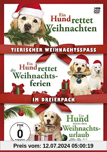 Tierischer Weihnachtsspaß - Ein Hund rettet Weihnachten & Ein Hund rettet die Weihnachtsferien & Ein Hund rettet den Weihnachtsurlaub [3 DVDs] von Michael Feifer