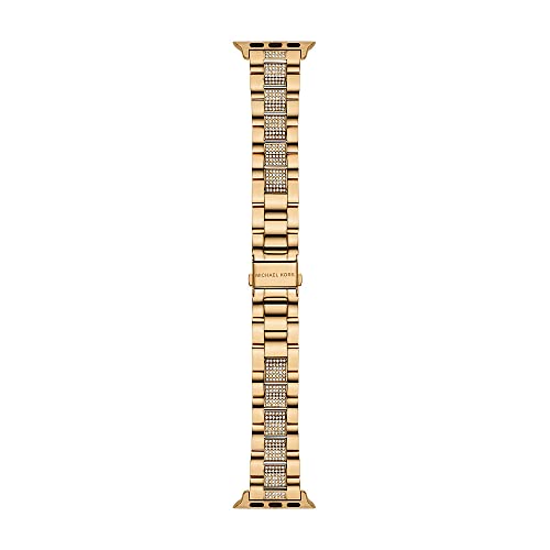 Michael Kors Armband kompatibel mit Apple Watch, 38/40/41 mm - 18 mm Gold Edelstahl, MKS8021 von Michael Kors