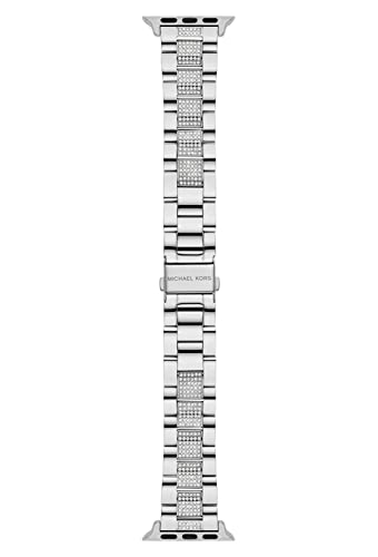 Michael Kors Armband kompatibel mit Apple Watch, 38/40/41 mm 20 mm Silber Edelstahl, MKS8046 von Michael Kors