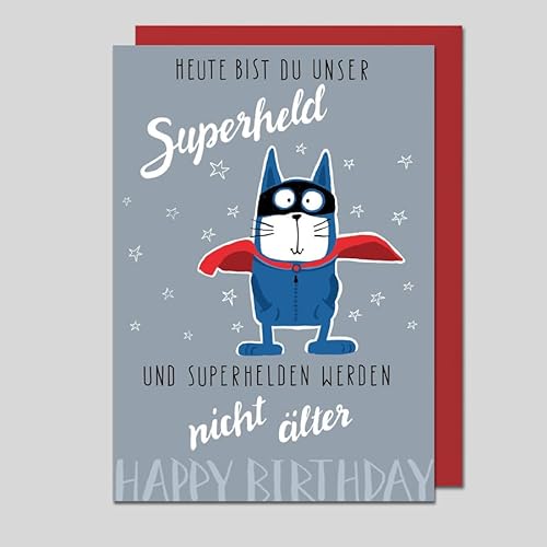 Michel Verlag Glückwunschkarte SUPERHELD HAPPY BIRTHDAY Geburtstagskarte – Superman Motiv inspiriert vom Film 2025, Grußkarte für Fans, Klappkarte inkl. Umschlag, Comic Sti. 12x17cm. Made in Germany! Michel Verlag Glückwunschkarte SUPERHELD HAPPY BIRTHDAY Geburtstagskarte – Superman Motiv inspiriert vom Film 2025, Grußkarte für Fans, Klappkarte inkl. Umschlag, Comic Sti. 12x17cm. Made in Germany! von Michel Verlag