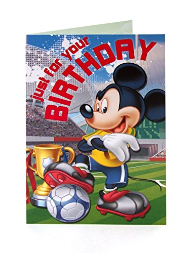 Disney Mickey Maus nur für Ihren Geburtstag Fußball Geburtstag Karte von Mickey Mouse