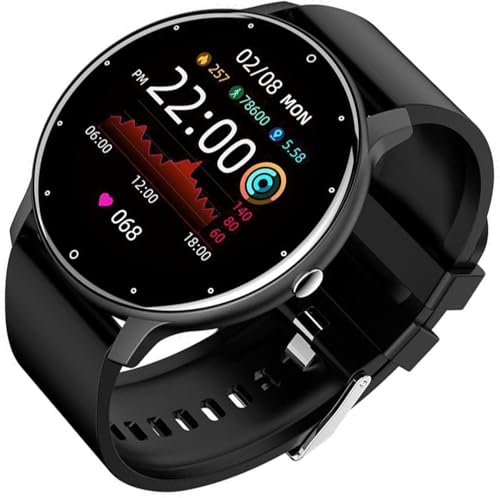 Micmetago vitalpulse Watch – HealthGuard Smartwatch Damen Herren – Fitnessuhr mit Pulsmesser & Schlafüberwachung, IP67 Wasserdicht, Dual Display, Sportmodi, iOS & Android kompatibel (Schwarz) von Micmetago