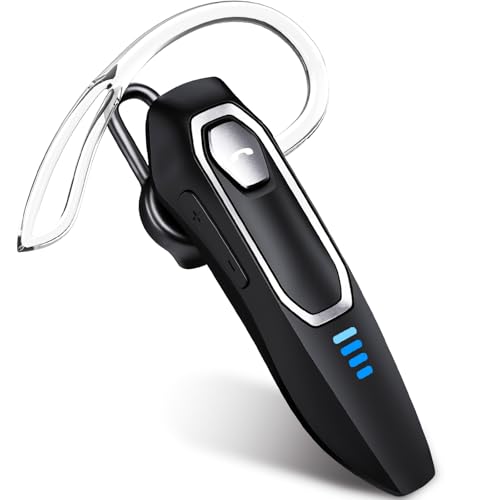 Headset Bluetooth Handy V5.4 mit Mikrofon, Geräuschunterdrückung Freisprech Bluetooth Headset Handy mit 36 Stunden Gesprächszeit, Mute-Funktion, Kabelloser Kopfhörer für LKW Fahrer/Business von Micool