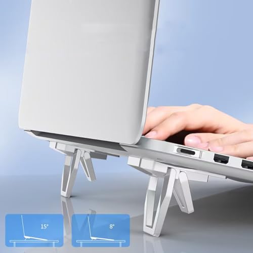 Laptop Ständer Invisible Portable, Tablet Ständer aus Zinklegierung, Leichter Mini Notebook Ständer, Ergonomische Tablet Halterung für 10-17 Zoll Laptop (2 Stück) von Micool