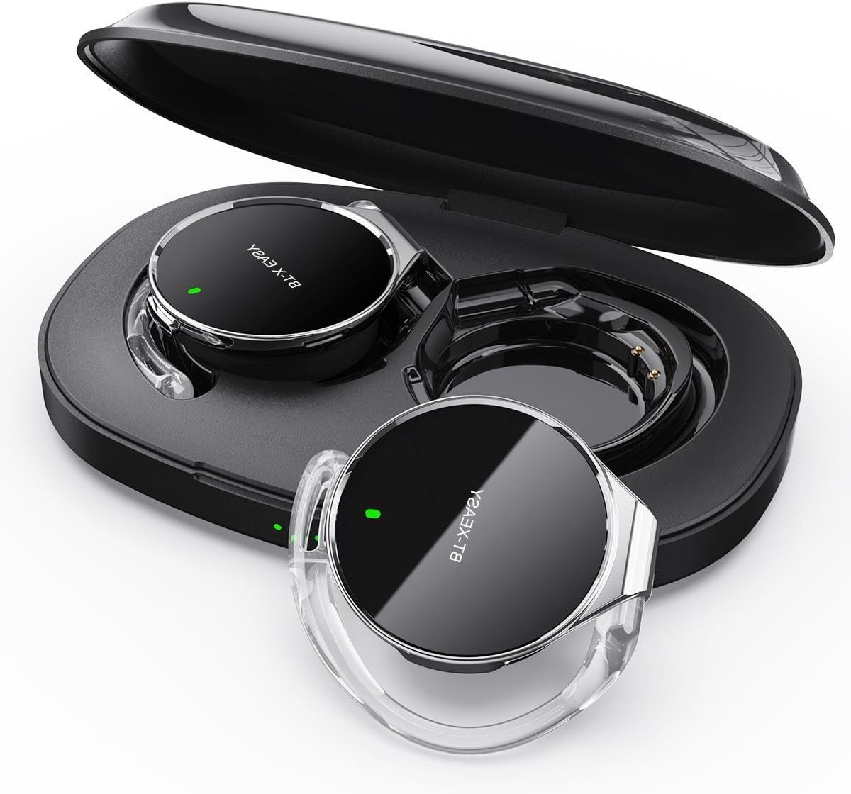 Micool Geräuschunterdrückung, Wassertropfenförmiges Mit 4Mikrofon,Comfort Fit Open-Ear-Kopfhörer (USB-C Ladecase mit LED-Anzeige: Hochkapazitives Case mit 4-stufiger LED-Anzeige zeigt den Akkustand an. Einfaches und schnelles Aufladen über moderne USB-C-Schnittstelle., Bluetooth, 28-mm-Treiber mit ANC+ENC sorgen für satten Klang und klare Anrufe) von Micool