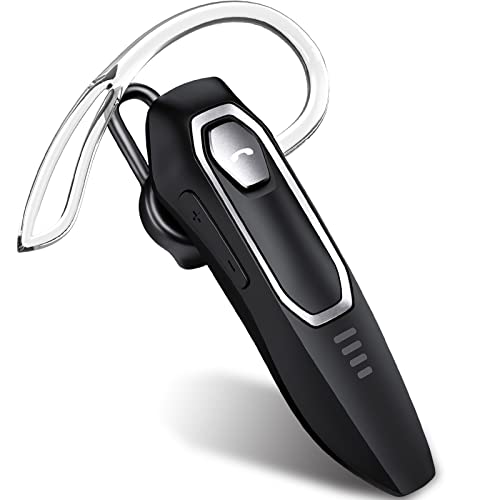 Micool Headset Bluetooth V5.0, Geräuschunterdrückung Freisprech Bluetooth Headset Handy 30 Stunden Gesprächszeit, Mute-Funktion, Sprachassistent Kabelloser Headset für LKW Fahrer von Micool