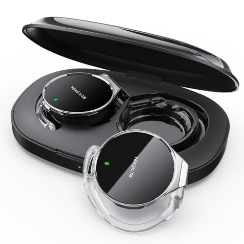On Ear Kopfhörer Bluetooth 5.4, Open Ear Kopfhörer Kabellos Bluetooth Geräuschunterdrückung, Wassertropfenförmiges Clip On Sport Headset-Bluetooth mit 4 Mikrofon, Comfort Fit Ohrhaken Ohrhörer-schwarz On Ear Kopfhörer Bluetooth 5.4, Open Ear Kopfhörer Kabellos Bluetooth Geräuschunterdrückung, Wassertropfenförmiges Clip On Sport Headset-Bluetooth mit 4 Mikrofon, Comfort Fit Ohrhaken Ohrhörer-schwarz von Micool