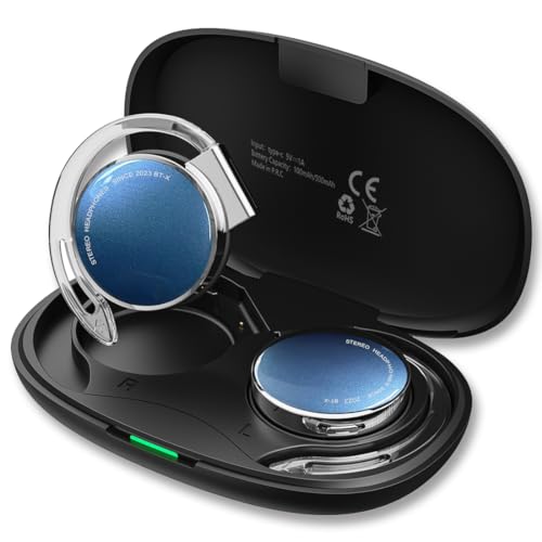 On Ear Kopfhörer Bluetooth V5.3, Open Ear Kopfhörer Kabellos Buetooth, Clip On Kopfhörer Sport Headset Bluetooth mit 4-Mikrofon, Comfort Fit Ohrhaken Ohrhörer On Ear Kopfhörer Bluetooth V5.3, Open Ear Kopfhörer Kabellos Buetooth, Clip On Kopfhörer Sport Headset Bluetooth mit 4-Mikrofon, Comfort Fit Ohrhaken Ohrhörer von Micool