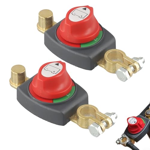 2er-Pack Batterie Trennschalter, 12V-48V für Auto Marine Boat Caravan Yacht Bus Boot Reisen, Autobatterie Wasserdicht Trennschalter 2er-Pack Batterie Trennschalter, 12V-48V für Auto Marine Boat Caravan Yacht Bus Boot Reisen, Autobatterie Wasserdicht Trennschalter von Micpointik
