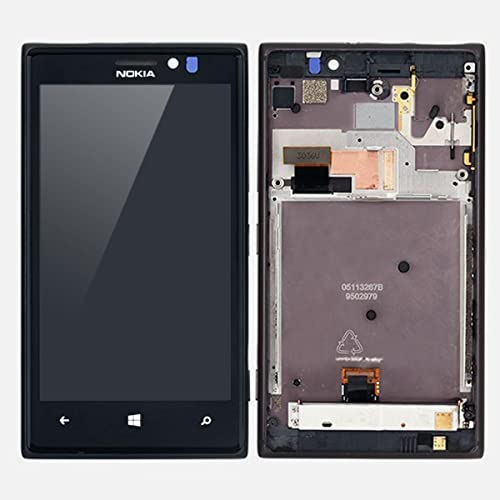 MicroSpareparts Mobile LCD Screen and Digitizer with Front Frame Assembly Black, MSPP2858FR (Front Frame Assembly Black, Nokia Lumia 925) von Micro Spareparts Mobile