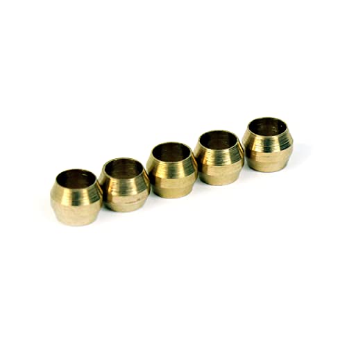 Micro Swiss Spare 4mm brass Compression Sleeves (Pack of 5), Einzelpack von Micro-Swiss