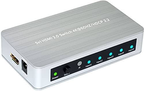 HDMI 2.0 Switch 5 to 1 Way von MicroConnect