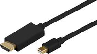 MicroConnect - Adapterkabel - Mini DisplayPort zu HDMI - 2,0m - Schwarz - unterstützt 4K 60 Hz (4096 x 2160) (MDPHDMI2B-4K) von MicroConnect