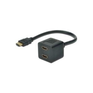 MicroConnect - HDMI Splitter - Dual Link - HDMI (W) bis HDMI (M) - 20 cm - Schwarz - passiv von MicroConnect