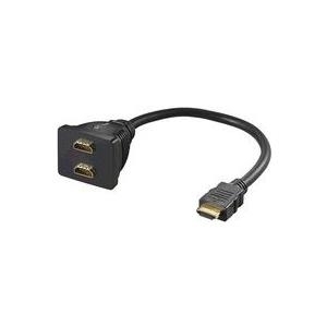 MicroConnect - HDMI Splitter - HDMI männlich zu HDMI weiblich - 20 cm von MicroConnect