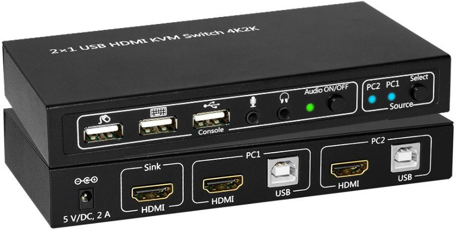 MicroConnect HDMI & USB KVM Switch 2 ports (W125662935) von MicroConnect
