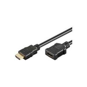 MicroConnect High Speed HDMI with Ethernet - HDMI-Verlängerungskabel mit Ethernet - HDMI weiblich zu HDMI männlich - 1 m von MicroConnect