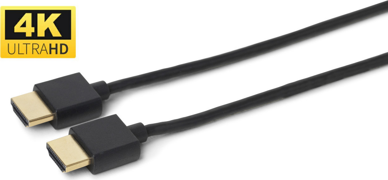 MicroConnect - Highspeed - HDMI-Kabel mit Ethernet - HDMI männlich zu HDMI männlich - 50cm - Schwarz - Dolby TrueHD-Unterstützung, unterstützt 4K 60 Hz (4096 x 2160) (HDM19190.5BSV2.0) von MicroConnect
