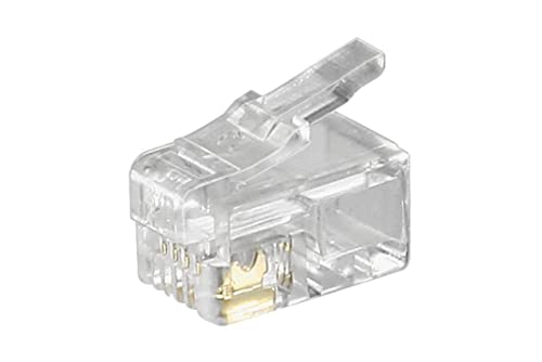 MicroConnect KON500-10 RJ10 Aderverbinder transparent - Aderverbinder (RJ10, transparent, 10 Stück) von MicroConnect