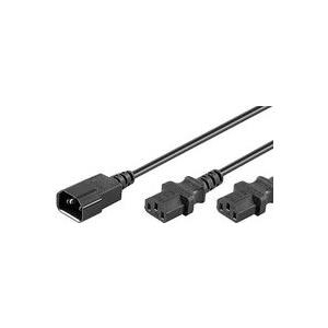 MicroConnect - Netz-Splitter - Stromversorgung (M) zu Stromversorgung (W) - 1.8 m von MicroConnect