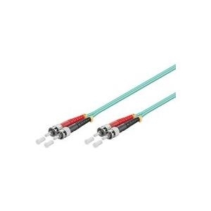 MicroConnect - Netzwerkkabel - ST/UPC Multi-Modus (M) zu ST/UPC Multi-Modus (M) - 0.5 m - Glasfaser - 50/125 Mikrometer - OM3 - halogenfrei - Aquamarin von MicroConnect