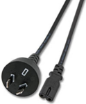 MicroConnect Power Cord Notebook - Stromkabel - IEC 60320 C7 zu Strom: 2-Pin (Australien) (M) - 1.8 m - Schwarz - Australien von MicroConnect