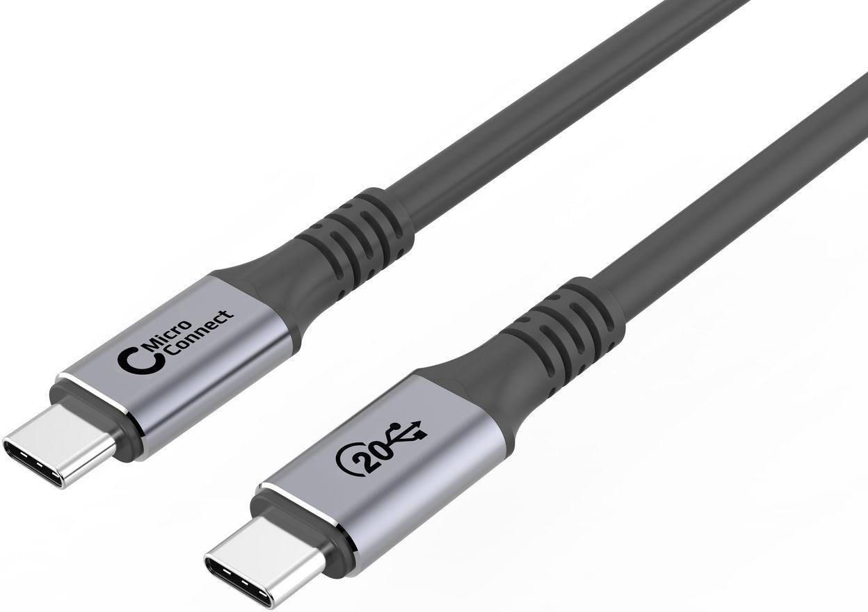 MicroConnect Premium USB-C 3.2 Gen 2x2 cable 100W 20Gbps 8m - Kabel - Digital/Daten (MC-USBCC8) von MicroConnect