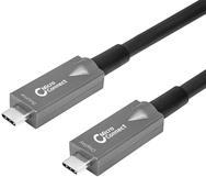 MicroConnect Premium - USB-Kabel - USB-C (M) zu USB-C (M) - USB 3,2 Gen 2 - 10,0m - Innen, HAOC-Kabel (Hybrid Active Optical Cable), unterstützt 4K 60 Hz (3840 x 2160) - Schwarz (USB3.2CC10OP) von MicroConnect