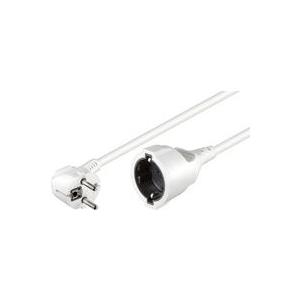 MicroConnect - Spannungsversorgungs-Verlängerungskabel - 5,0m - links-gewinkelter Stecker (PE140500W) von MicroConnect