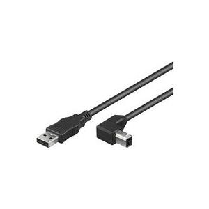 MicroConnect USB 2.0 - USB-Kabel - USB (M) zu USB Typ B (M) - 2 m - rechts-gewinkelter Stecker von MicroConnect