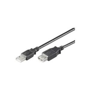 MicroConnect USB 2.0 - USB-Verlängerungskabel - USB (W) zu USB (M) - USB 2.0 - 1 m - Schwarz von MicroConnect
