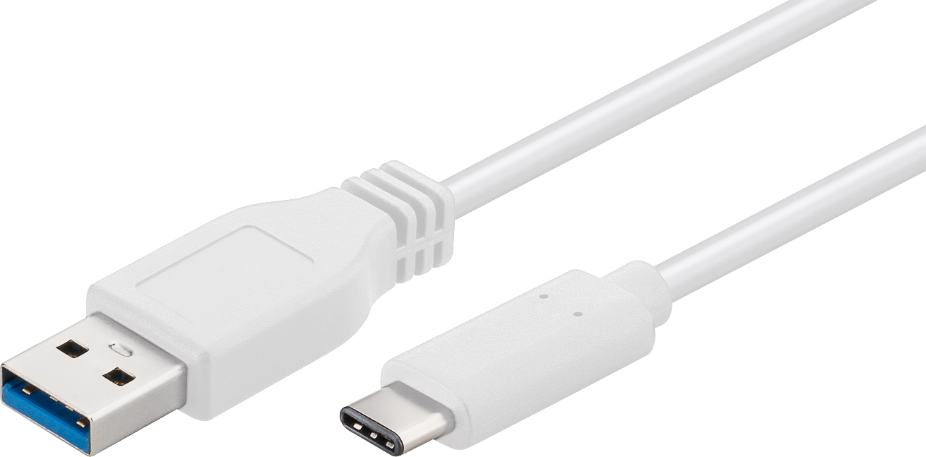 MicroConnect - USB-Kabel - USB Typ A (M) zu USB-C (M) - USB 3,2 Gen 1 - 2,0m - weiß (USB3.1CA2W) von MicroConnect