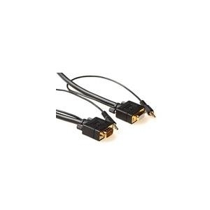 Microconnect 5m - HD15/3.5mm - HD15/3.5mm VGA (D-Sub) + 3.5mm Schwarz (MONGH5BMJ) von MicroConnect