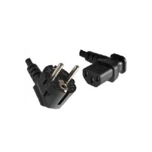 Microconnect CEE7/7 - C13 - 1.8 m - CEE7/7 Schuko - C13 coupler - Männlich/weiblich - Abgewinkelt - Abgewinkelt - Schwarz (PE010518L) von MicroConnect