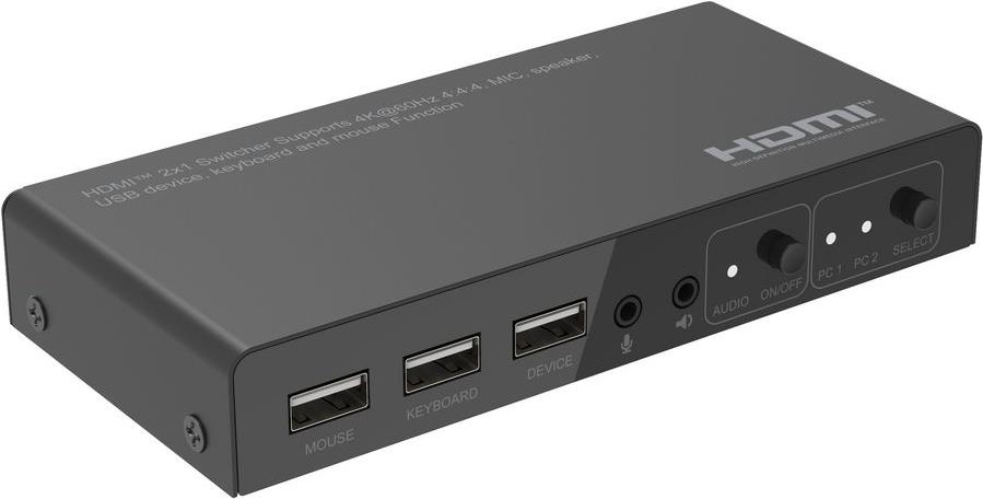 Microconnect MC-HDMIKVM0201-4K. Tastatur Porttyp: USB, Maus-Porttyp: USB, Video Porttyp: HDMI. HD-Typ: 4K Ultra HD, Maximale Auflösung: 3840 x 2160 Pixel. Produktfarbe: Schwarz. AC Eingangsspannung: 5 V, Kompatible Steckertypen: EU. Nachhaltigkeitszertifikate: CE (MC-HDMIKVM0201-4K) von MicroConnect