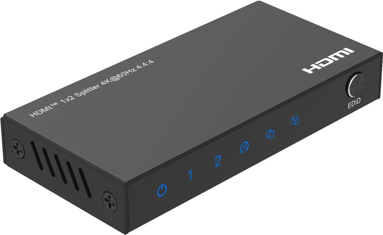 Microconnect MC-HDMISPLITTER0102-4K. Video Porttyp: HDMI, Stecker: HDMI. Maximale Auflösung: 3840 x 2160 Pixel, Produktfarbe: Schwarz, Gehäusematerial: Stahl. Breite: 90 mm, Tiefe: 44 mm, Höhe: 14 mm. Menge pro Packung: 1 Stück(e), Verpackungsbreite: 127 mm, Verpackungstiefe: 93 mm. Mitgelieferte Kabel: Leistung, Verpackungsinhalt: HDMI Splitter, Power cable, Manual and Rubber feet (MC-HDMISPLITTER0102-4K) Microconnect MC-HDMISPLITTER0102-4K. Video Porttyp: HDMI, Stecker: HDMI. Maximale Auflösung: 3840 x 2160 Pixel, Produktfarbe: Schwarz, Gehäusematerial: Stahl. Breite: 90 mm, Tiefe: 44 mm, Höhe: 14 mm. Menge pro Packung: 1 Stück(e), Verpackungsbreite: 127 mm, Verpackungstiefe: 93 mm. Mitgelieferte Kabel: Leistung, Verpackungsinhalt: HDMI Splitter, Power cable, Manual and Rubber feet (MC-HDMISPLITTER0102-4K) von MicroConnect
